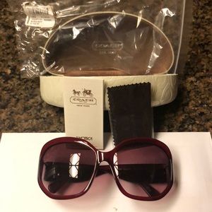 Burgundy authentic Coach sunglasses Arabella
